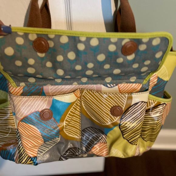 FOSSIL Keyper Canvas Coated Large Tote Diaper Bag - Picture 3 of 9